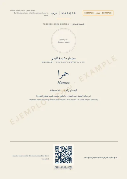 Midmar: season report · Certificate (to show)